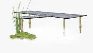 木桥小桥河水免抠