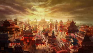 梦幻武侠游戏城池场景免抠