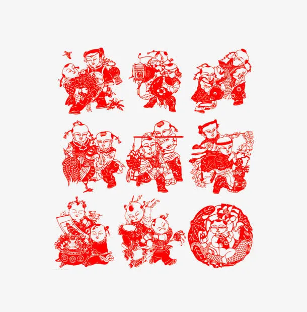 春节喜庆剪纸免抠