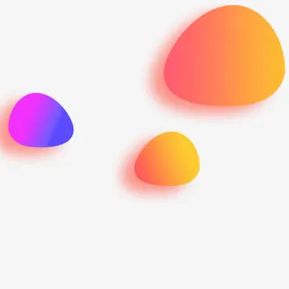 彩色卡通渐变几何图形免抠