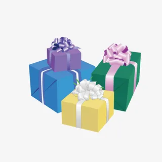 卡通文艺精美礼盒设计包装设计免抠