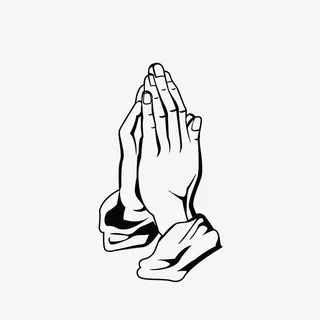 手绘祈祷的手特写素材免抠