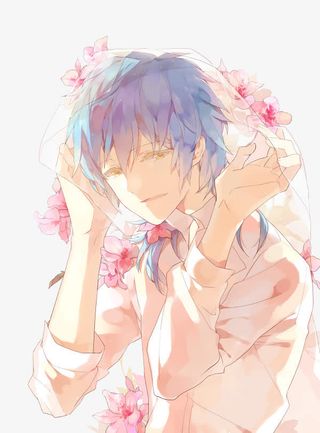 卡通原画立绘桃花披风男孩免抠