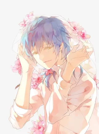 卡通原画立绘桃花披风男孩免抠