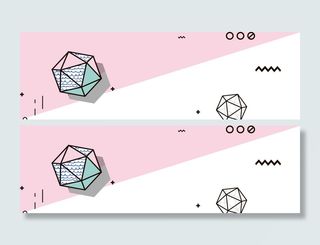 清新几何体电商banner高清