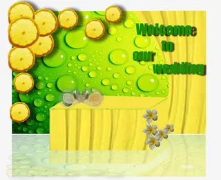 橙子婚礼布置免抠