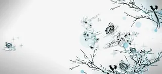 仿真水钻树枝复古元素免抠