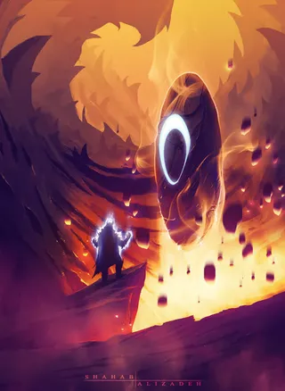 手绘魔力石头人物免抠