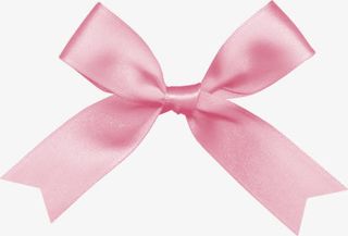 粉色丝带蝴蝶结创意免抠