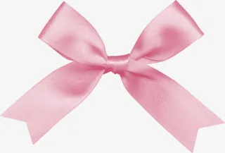 粉色丝带蝴蝶结创意免抠