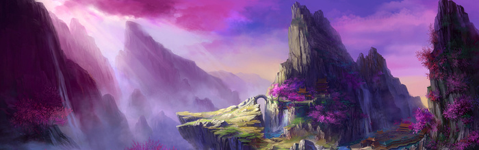 梦幻手绘游戏背景高清
