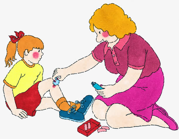 小孩子跌倒擦伤免抠