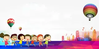 炫彩卡通边框背景