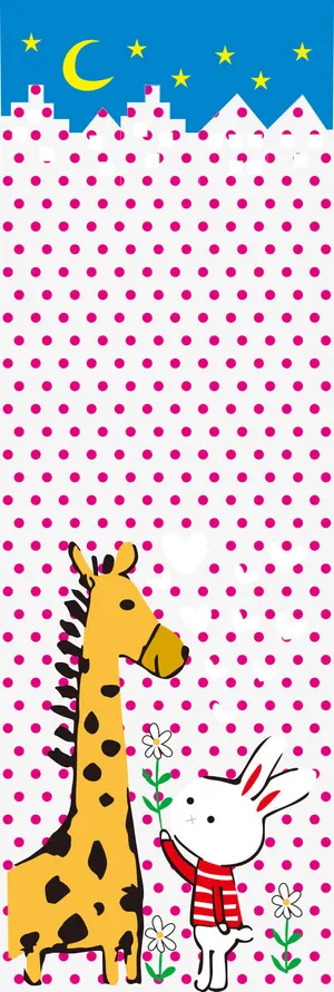 长颈鹿展架矢量背景