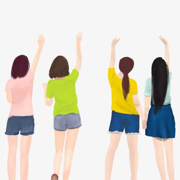 毕业挥手卡通插画素材免抠