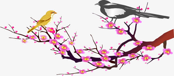 中国风桃花免抠