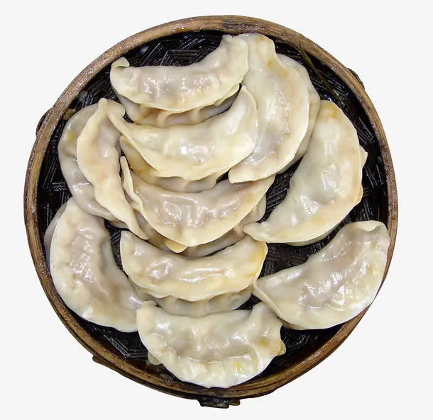 一盘蒸饺素材免抠