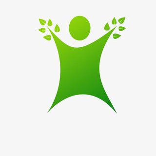 卡通绿色身生态的PNG免抠