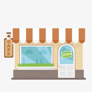 卡通咖啡馆免抠