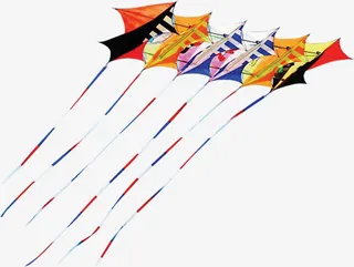 高清彩色春季风筝免抠