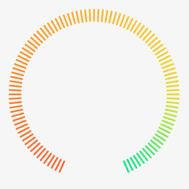 纯色渐变圆环免抠