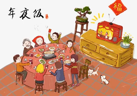 年夜饭素材图免抠