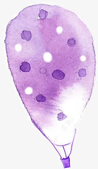 手绘风格热气球免抠