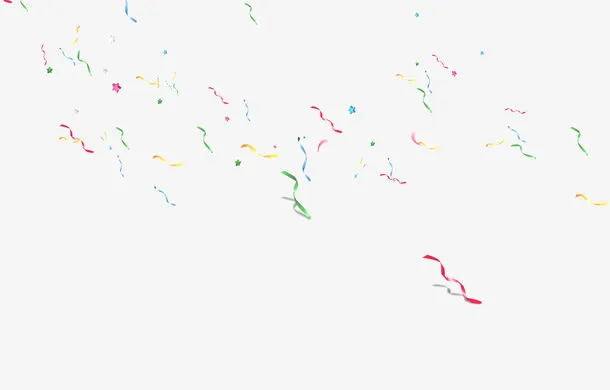 漫天飞舞丝带活动大促免抠