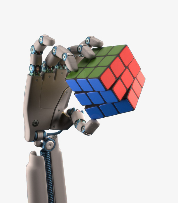 机器人拿魔方，手免抠