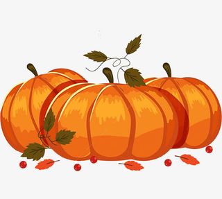 水彩橘色南瓜免抠图免抠