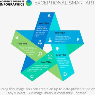 五角星信息图表免抠