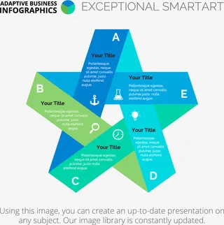 五角星信息图表免抠