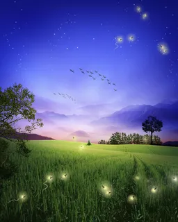 简约梦幻麦田广告高清