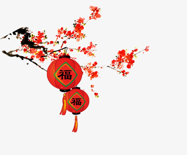 树枝灯笼免抠
