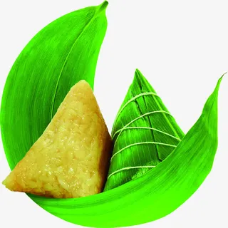 绿色清爽高清粽子免抠