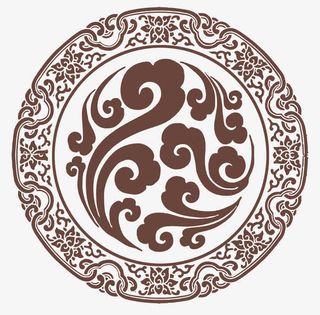 中国风圆形图案图腾元素免抠装饰中国风元素