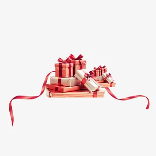 红色礼盒免抠