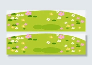 绿色卡通草地免抠