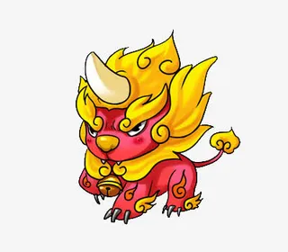 卡通风格除夕年兽免抠