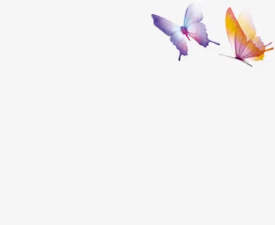 蝴蝶主题春天风景免抠装饰动物元素