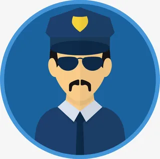 卡通武警头像免抠