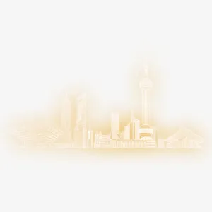 金色上海城市元素免抠