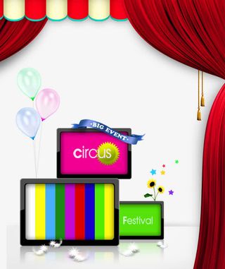 彩色电视机促销模板免抠