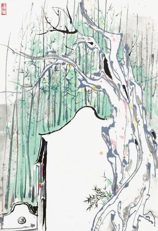 杭州虎跑泉垂柳免抠