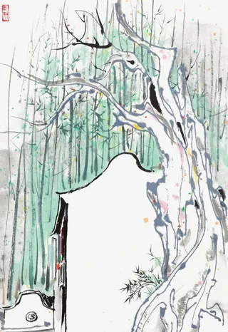 杭州虎跑泉垂柳免抠