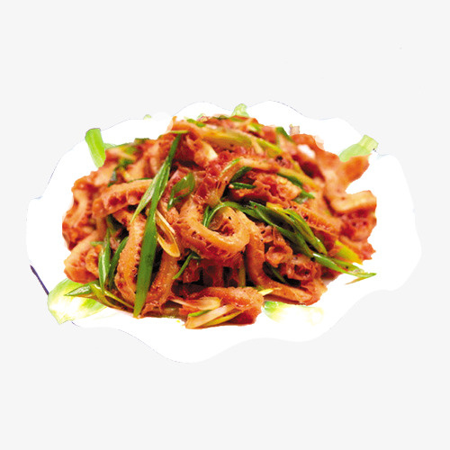 炒鱿鱼食物免抠