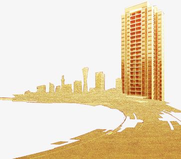 金色高层PNG免抠