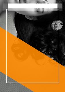 时尚简约边框美发沙龙海报背景高清