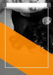 时尚简约边框美发沙龙海报背景高清