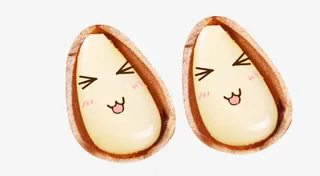 卡通开口松子素材免抠